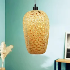 Lampe Suspension|EMINZA Suspension lumineuse en bambou (H35 cm) Fuengirola Naturel