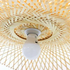 Lampe Suspension|EMINZA Suspension lumineuse en bambou (D55 cm) Mérida Naturel