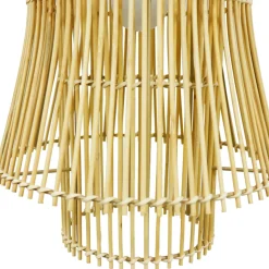 Lampe Suspension|EMINZA Suspension lumineuse en bambou (H52 cm) Morok Naturel