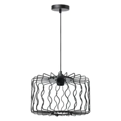 Lampe Suspension|OSTARIA Suspension lumineuse en métal (D30 cm) Julia e Noir