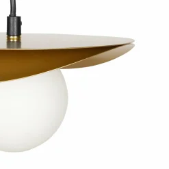 Lampe Suspension|OSTARIA Suspension lumineuse ronde en métal (D22 cm) Nuba Or