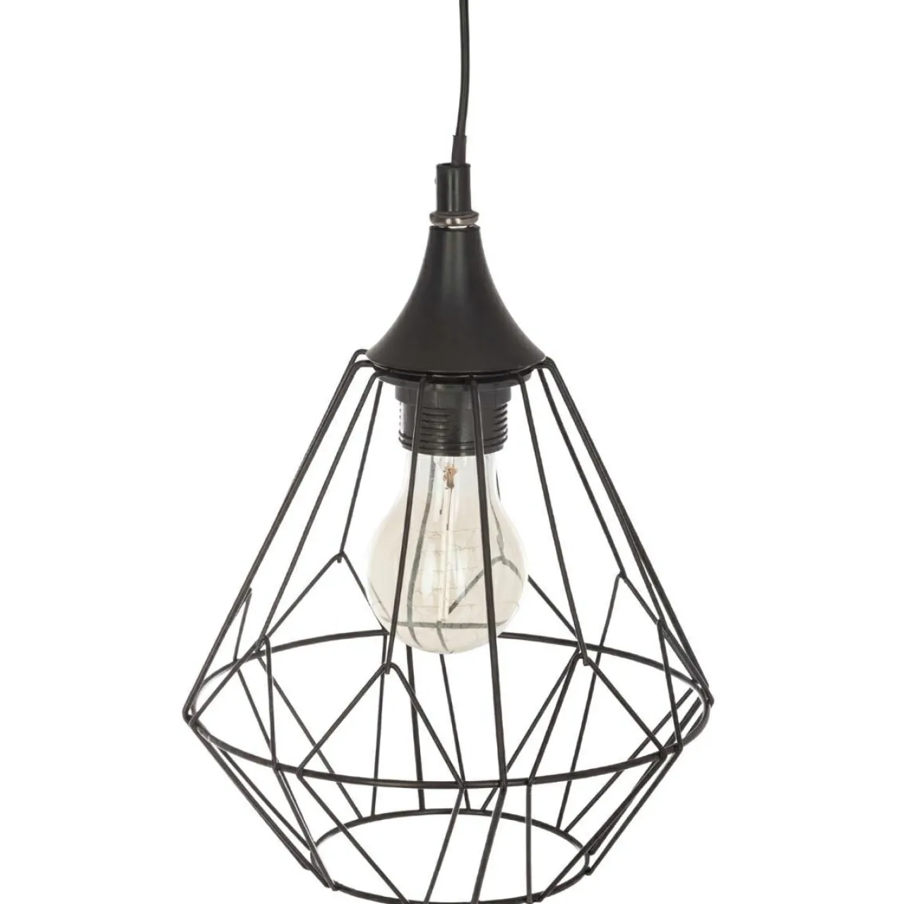 Lampe Suspension|ATMOSPHERA Suspension métal (D19 cm) Diamant Noir