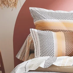 Taie D'Oreiller, Traversin|TRADILINGE Taie de traversin coton (L200 cm) Niagara châtaigne Marron