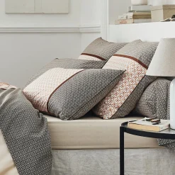 Taie D'Oreiller, Traversin|TRADILINGE Taie de traversin percale de coton (L200 cm) Gabin Multicolore