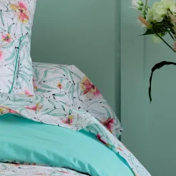 Taie D'Oreiller, Traversin|TRADI LINGE Taie de traversin percale de coton (200 cm) Roxane Multicolore