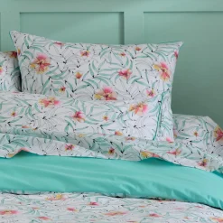 Taie D'Oreiller, Traversin|TRADI LINGE Taie de traversin percale de coton (200 cm) Roxane Multicolore