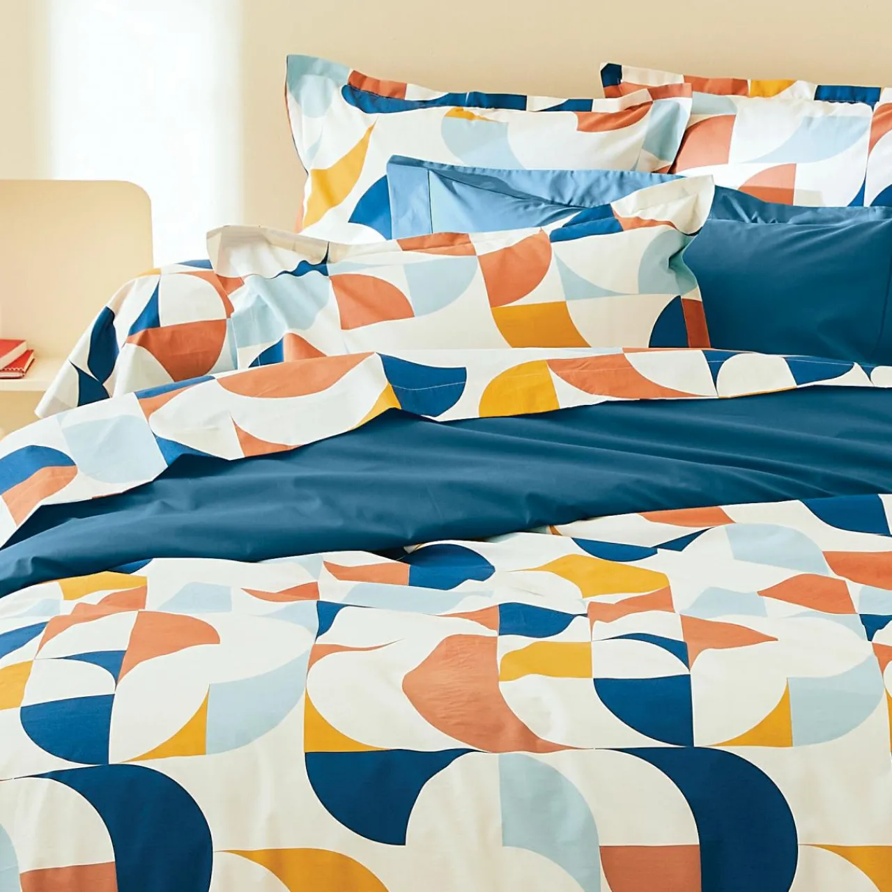 Taie D'Oreiller, Traversin|TRADILINGE Taie de traversin percale de coton (L200 cm) Modulo Multicolore