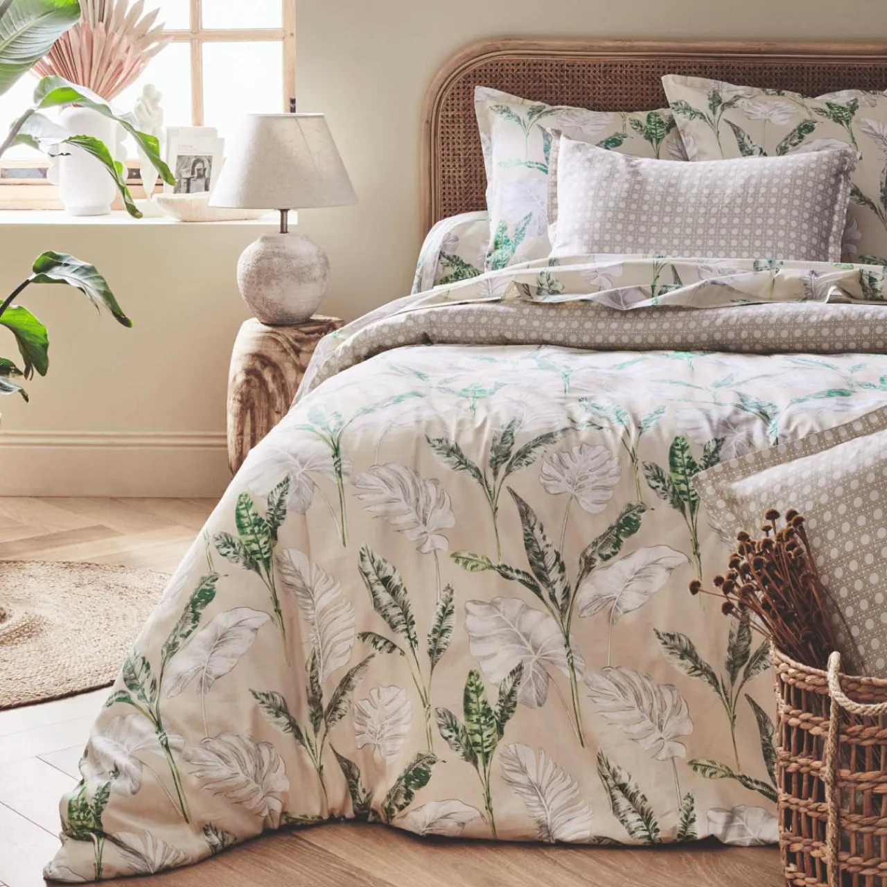 Taie D'Oreiller, Traversin|TRADILINGE Taie de traversin satin de coton (L200 cm) Voyage e Vert