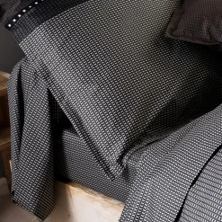 Taie D'Oreiller, Traversin|TRADI LINGE Taie de traversin satin de coton (L200 cm) Enzo e Noir