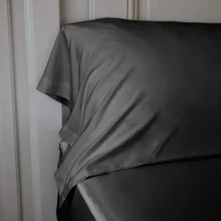 Taie D'Oreiller, Traversin|EMINZA Taie de traversin satin de bambou (L185 cm) Sienna Noir