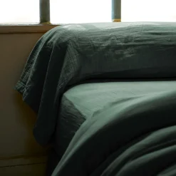 Taie D'Oreiller, Traversin|EMINZA Taie de traversin Traversin gaze de coton (L 185 cm) Gaïa Vert sapin