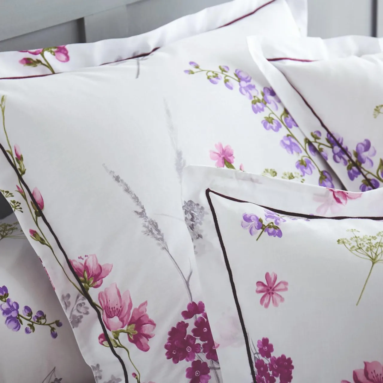 Taie D'Oreiller, Traversin|TRADI LINGE Taie d'oreiller carrée coton (65 x 65 cm) Pretty he Blanc