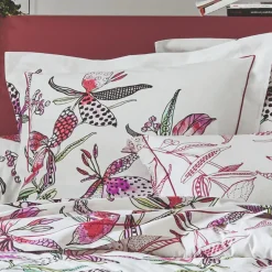 Taie D'Oreiller, Traversin|TRADILINGE Taie d'oreiller carrée coton (65 x 65 cm) Pénélope Rose