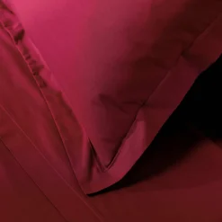 Taie D'Oreiller, Traversin|DOUCEUR D'INTERIEUR Taie d'oreiller carrée coton bio (63 x 63 cm) Biolina Bordeaux