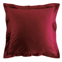 Taie D'Oreiller, Traversin|DOUCEUR D'INTERIEUR Taie d'oreiller carrée coton bio (63 x 63 cm) Biolina Bordeaux