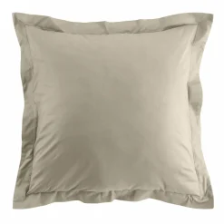 Taie D'Oreiller, Traversin|DOUCEUR D'INTERIEUR Taie d'oreiller carrée coton bio (63 x 63 cm) Biolina Taupe