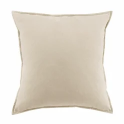 Taie D'Oreiller, Traversin|EMINZA Taie d'oreiller carrée flanelle de coton (63 x 63 cm) Nina Beige