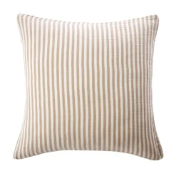 Taie D'Oreiller, Traversin|EMINZA Taie d'oreiller Carrée gaze de coton (60 x 60 cm) Gaïa rayures Ficelle Rayure Ficelle