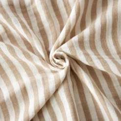 Taie D'Oreiller, Traversin|EMINZA Taie d'oreiller Carrée gaze de coton (60 x 60 cm) Gaïa rayures Ficelle Rayure Ficelle