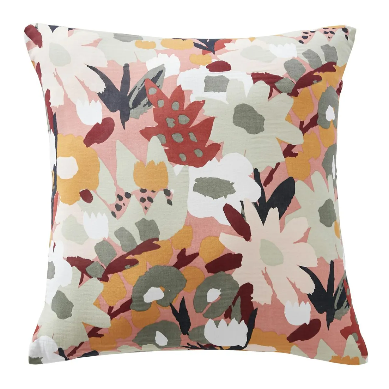 Taie D'Oreiller, Traversin|EMINZA Taie d'oreiller carrée gaze de coton (60 x 60 cm) Azel Multicolore