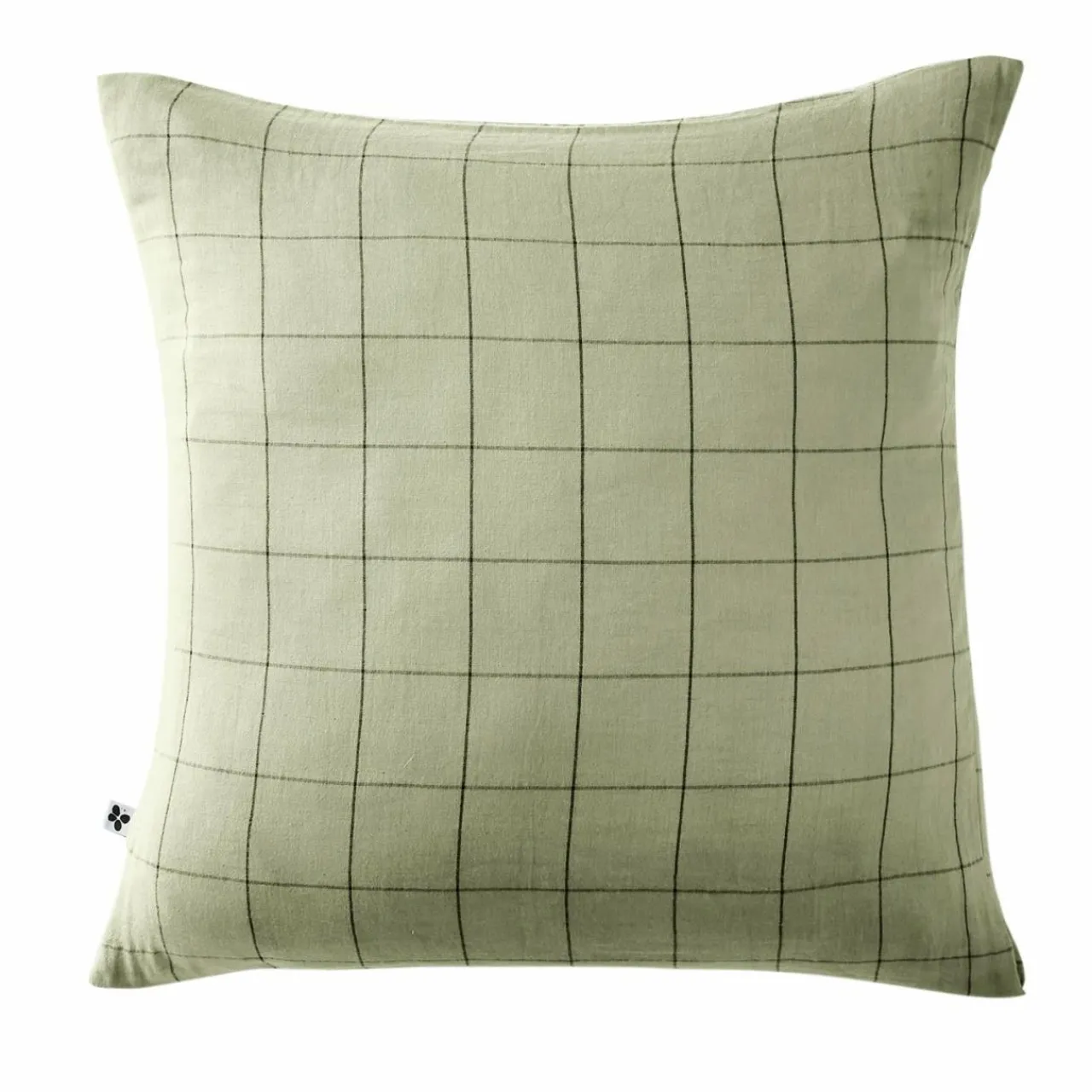 Taie D'Oreiller, Traversin|EMINZA Taie d'oreiller carrée gaze de coton (60 x 60 cm) Gaïa Match Vert tilleul