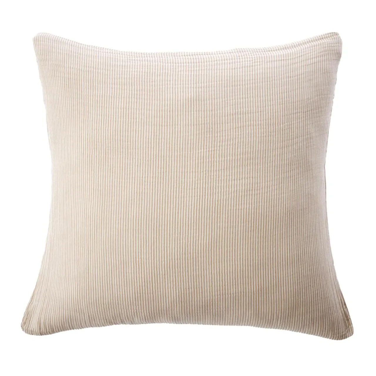 Taie D'Oreiller, Traversin|EMINZA Taie d'oreiller Carrée gaze de coton (80 x 80 cm) Gaïa rayures Ficelle Rayure Ficelle