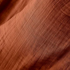 Taie D'Oreiller, Traversin|EMINZA Taie d'oreiller carrée gaze de coton (80 x 80 cm) Gaïa Terracotta