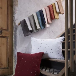 Taie D'Oreiller, Traversin|EMINZA Taie d'oreiller carrée gaze de coton (60 x 60 cm) Gaïa Chic Terracotta