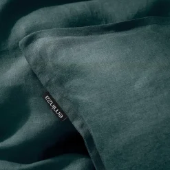 Taie D'Oreiller, Traversin|EMINZA Taie d'oreiller carrée lin lavé (80 x 80 cm) Louise Gris ardoise