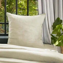 Taie D'Oreiller, Traversin|EMINZA Taie d'oreiller carrée lyocell Tencel™ lavé (63 x 63 cm) Olivia pampa Beige