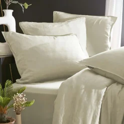 Taie D'Oreiller, Traversin|EMINZA Taie d'oreiller carrée lyocell Tencel™ lavé (63 x 63 cm) Olivia pampa Beige