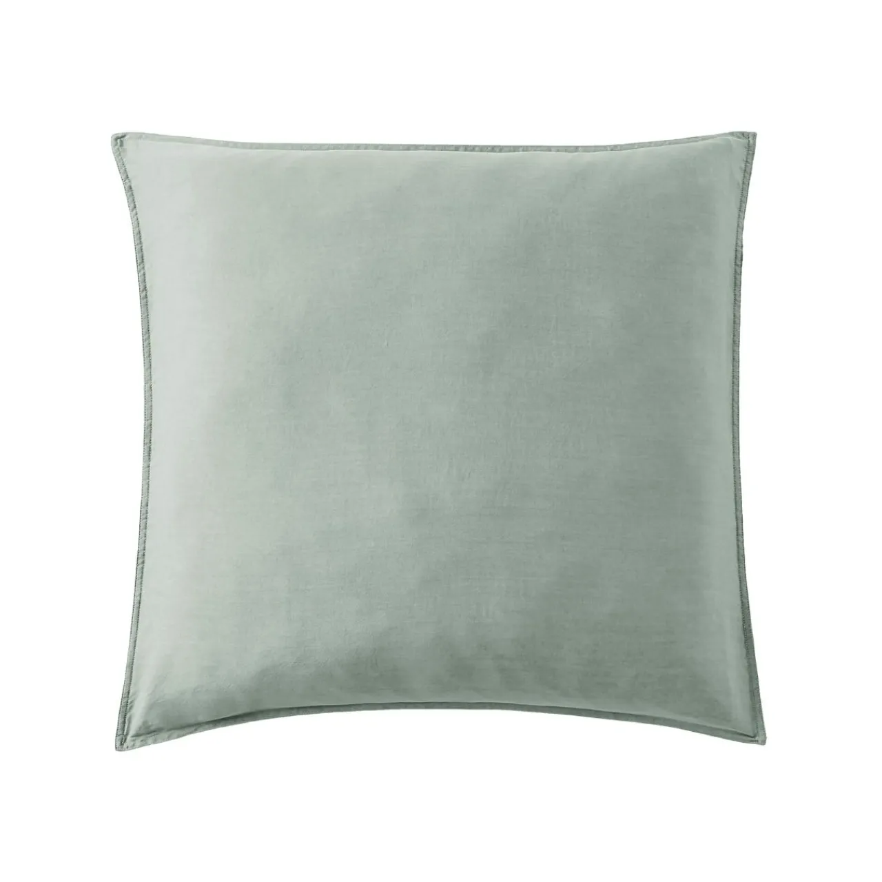 Taie D'Oreiller, Traversin|EMINZA Taie d'oreiller carrée lyocell Tencel™ lavé (63 x 63 cm) Olivia Vert Eucalyptus