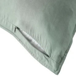 Taie D'Oreiller, Traversin|EMINZA Taie d'oreiller carrée lyocell Tencel™ lavé (63 x 63 cm) Olivia Vert Eucalyptus