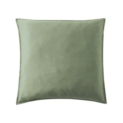 Taie D'Oreiller, Traversin|EMINZA Taie d'oreiller carrée lyocell Tencel™ lavé (63 x 63 cm) Olivia Vert romarin