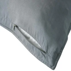 Taie D'Oreiller, Traversin|EMINZA Taie d'oreiller carrée lyocell Tencel™ lavé (80 x 80 cm) Olivia stone Bleu