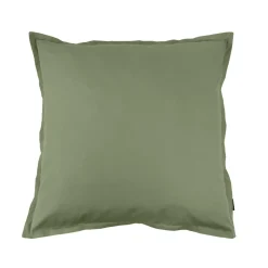 Taie D'Oreiller, Traversin|EMINZA Taie d'oreiller carrée percale de coton (65 x 65 cm) Cali Vert romarin