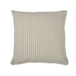 Taie D'Oreiller, Traversin|EMINZA Taie d'oreiller carrée réversible coton texturé et percale (60 x 60 cm) Alice Ecru