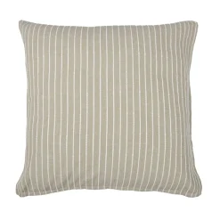 Taie D'Oreiller, Traversin|EMINZA Taie d'oreiller carrée réversible coton texturé et percale (80 x 80 cm) Alice Ecru