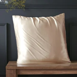 Taie D'Oreiller, Traversin|EMINZA Taie d'oreiller carrée soie de mûrier (80 x 80 cm) Mizuki pampa Beige