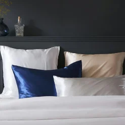 Taie D'Oreiller, Traversin|EMINZA Taie d'oreiller carrée soie de mûrier (80 x 80 cm) Mizuki he Blanc