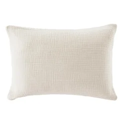 Taie D'Oreiller, Traversin|EMINZA Taie d'oreiller quadruple gaze de coton (50 x 80 cm) Victoria x Gaïa Pampa Beige