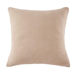 Taie D'Oreiller, Traversin|EMINZA Taie d'oreiller quadruple gaze de coton (60 x 60 cm) Victoria x Gaïa Ficelle