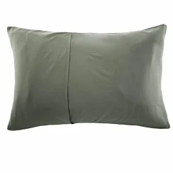 Taie D'Oreiller, Traversin|EMINZA Taie d'oreiller quadruple gaze de coton (50 x 80 cm) Victoria x Gaïa Vert romarin