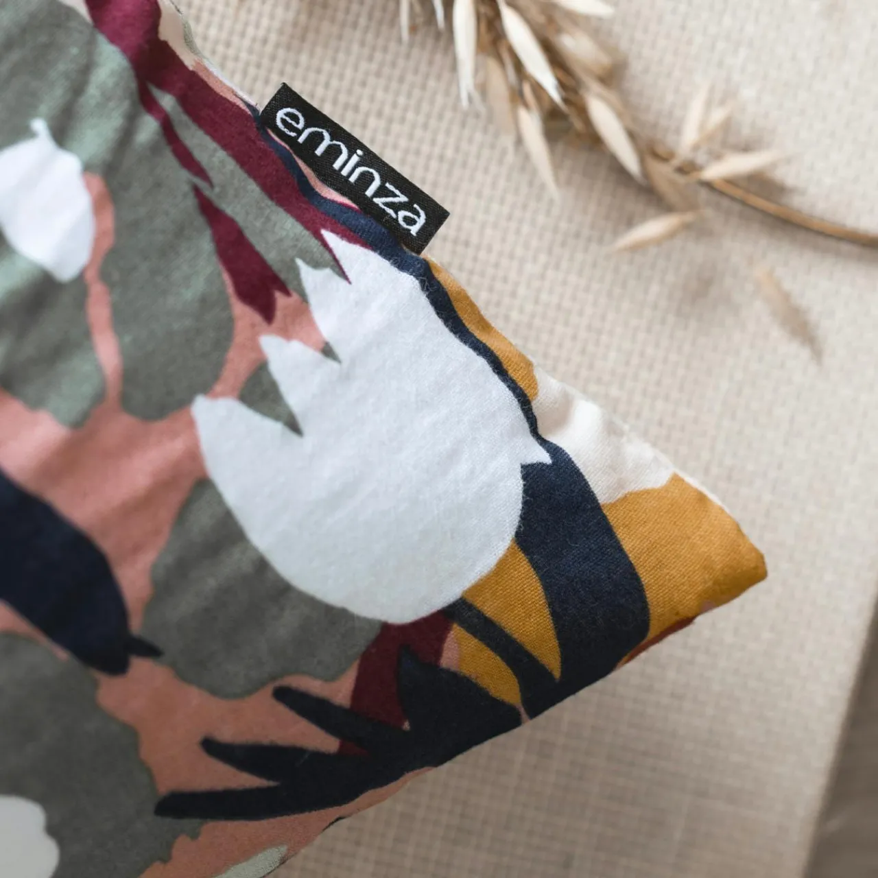 Taie D'Oreiller, Traversin|EMINZA Taie d'oreiller rectangulaire gaze de coton (50 x 70 cm) Azel Multicolore