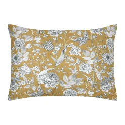 Taie D'Oreiller, Traversin|STOF Taie d'oreiller rectangulaire percale de coton (50 x 70 cm) Jacinthe Jaune moutarde