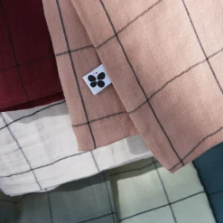 Taie D'Oreiller, Traversin|EMINZA Taie d'oreiller rectangulaire gaze de coton (50 x 70 cm) Gaïa Match Bleu canard