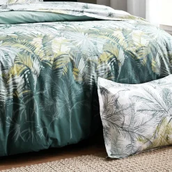 Taie D'Oreiller, Traversin|TRADILINGE Taie d'oreiller rectangulaire percale de coton (50 x 70 cm) Trinidad Mousson e Vert