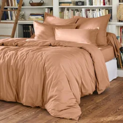 Taie D'Oreiller, Traversin|EMINZA Taie d'oreiller rectangulaire percale de coton (50 x 70 cm) Cali Rose Pêche