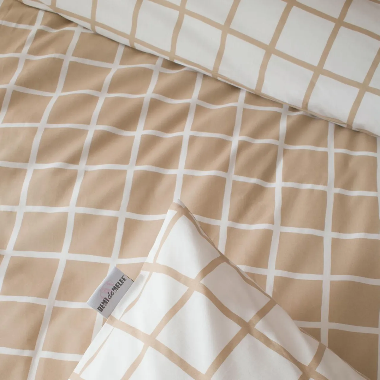 Taie D'Oreiller, Traversin|TRADILINGE Taie d'oreiller rectangulaire percale de coton (50 x 70 cm) Max Beige