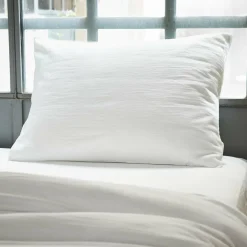 Taie D'Oreiller, Traversin|EMINZA Taie d'oreiller rectangulaire gaze de coton (50 x 80 cm) Gaïa chantilly Blanc